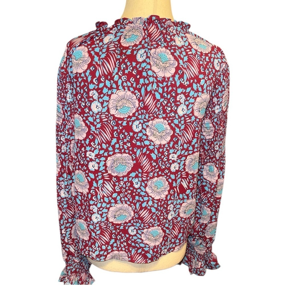 Rebecca Minkoff Penelope Dark Red Top - Picture 2 of 7